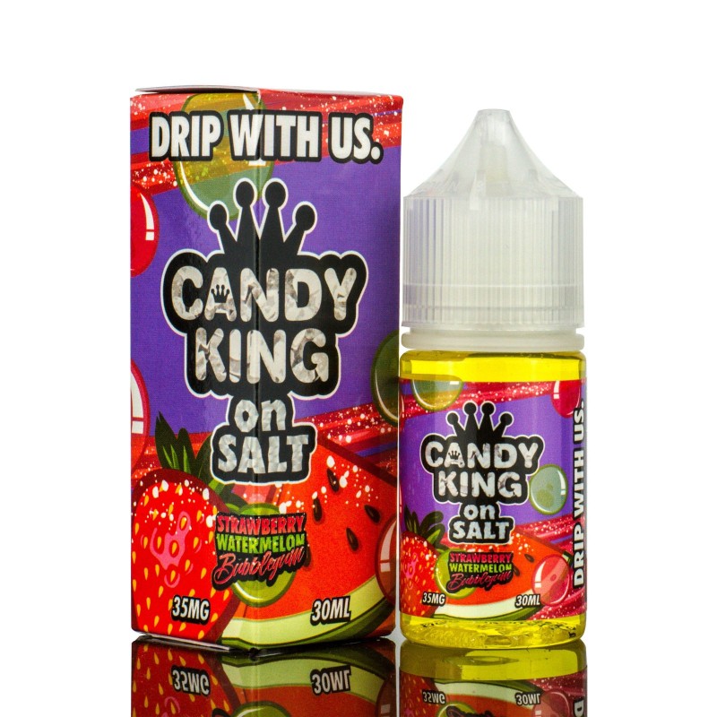 Strawberry Watermelon Bubblegum by Candy King On Salt 30ml