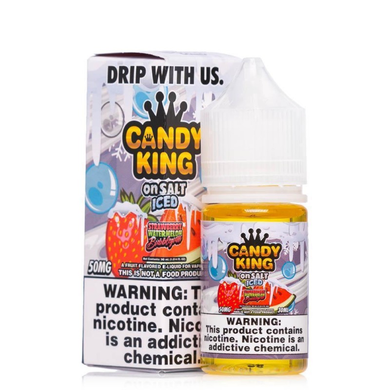 Strawberry Watermelon Bubblegum Ice by Candy King On Salt 30ml