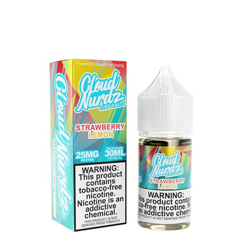 Iced Strawberry Lemon by Cloud Nurdz TFN Salts E-Liquid 30ml