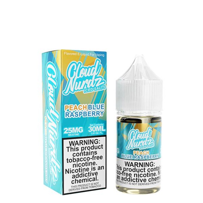 Iced Peach Blue Raz by Cloud Nurdz TFN Salts E-Liq...