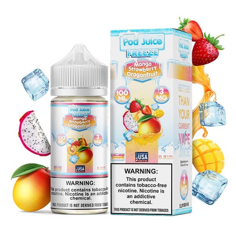 Mango Strawberry Dragonfruit Freeze by Pod Juice T...