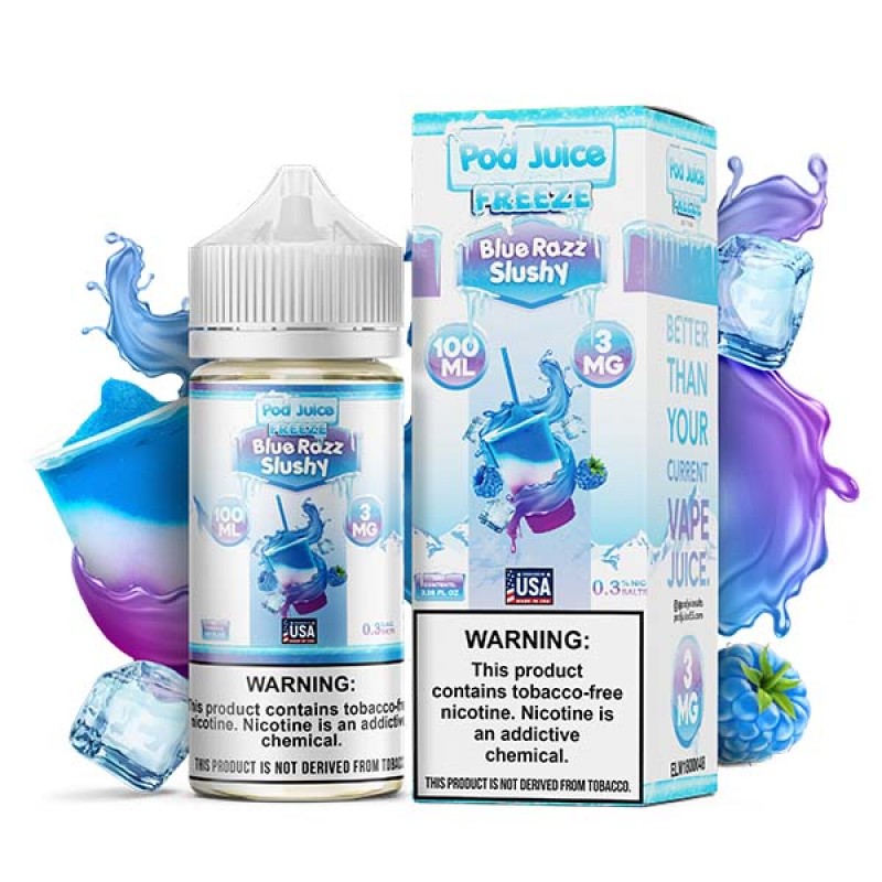 Blue Razz Slushy Freeze by Pod Juice TFN Series 100mL