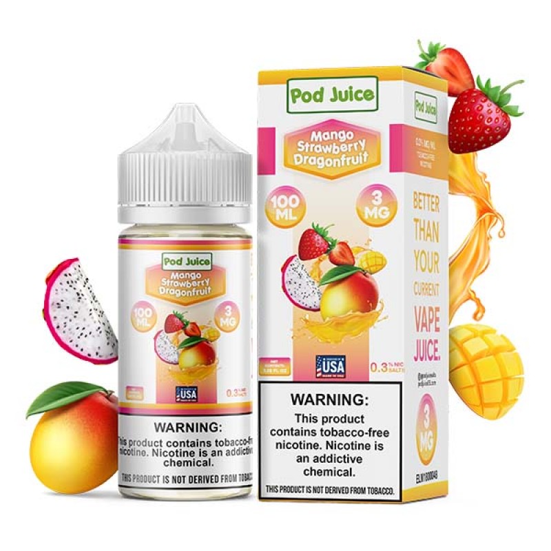 Mango Strawberry Dragonfruit by Pod Juice TFN Series 100mL