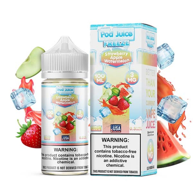 Strawberry Apple Watermelon Freeze by Pod Juice TFN Series 100mL