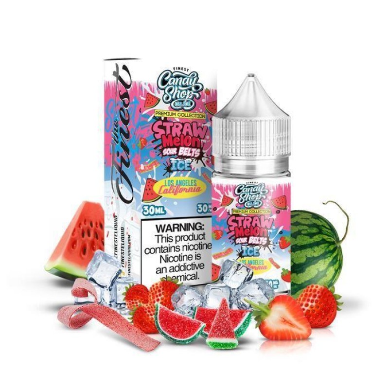 Straw Melon Sour Belts Menthol by Finest SaltNic 30ML