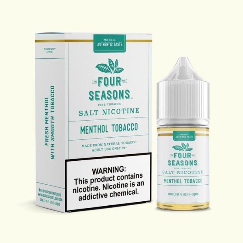 Menthol Tobacco by Four Seasons Salts E-Liquid